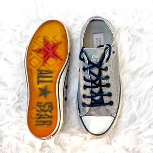 Converse X John Varvatos Collab Low Top Gray Canvas Leather Laces Distre…